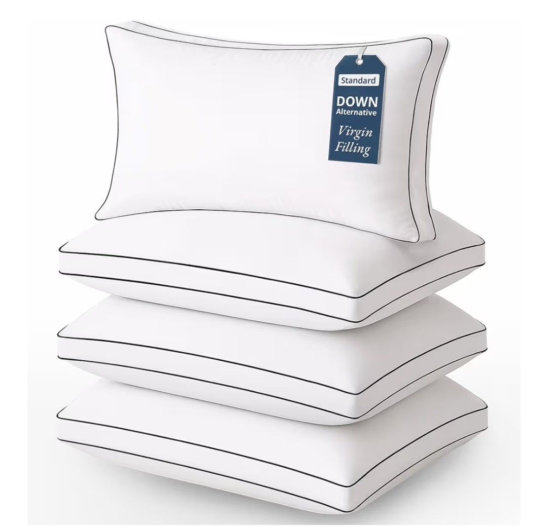 LANE LINEN Pillows Standard Size 2Pack Medium Soft Support Gussete 20 X 26