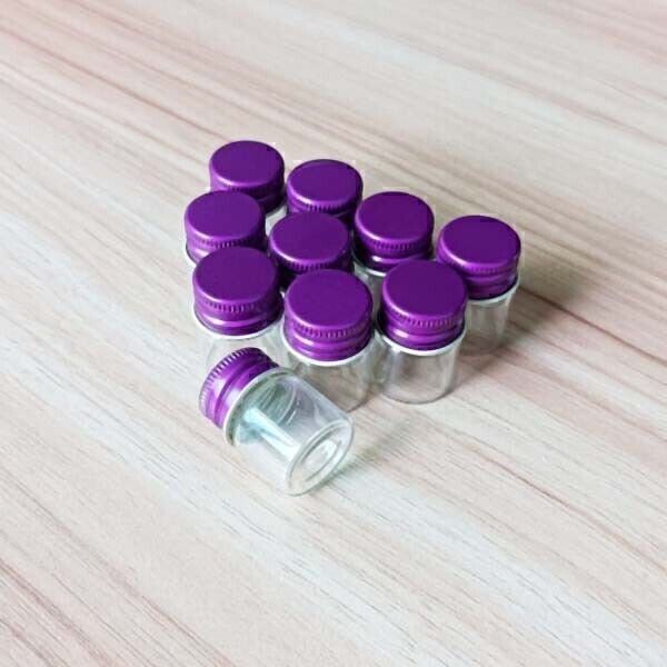 Perfume Jars 5ml Aromatherapy Aluminum cap glass bottles 10-200pcs essential oil
