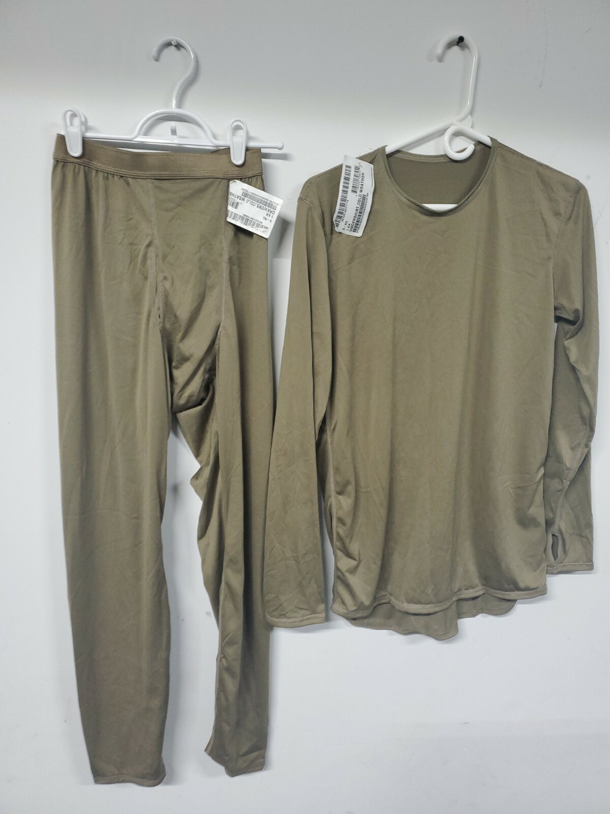 Base level 1 Silk Thermal Tan Top small Regular Bottom Set  coyote new poly Unde