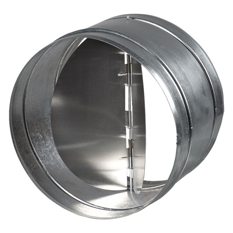 VENTS Round Duct Check Valve Backflow Stopper 100 mm Silver Metallic