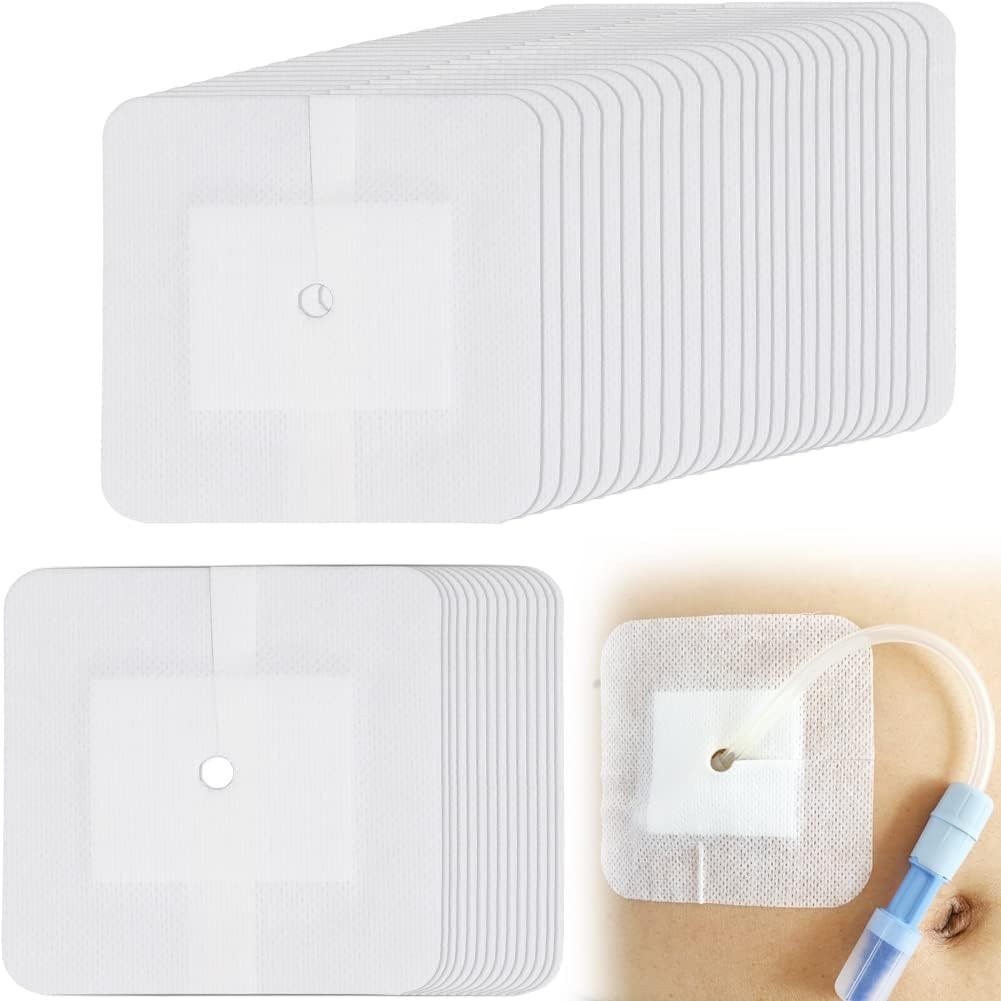 Split Drain Adhesive Bandas, PD Catheter Feeding Tube Pad Draina G