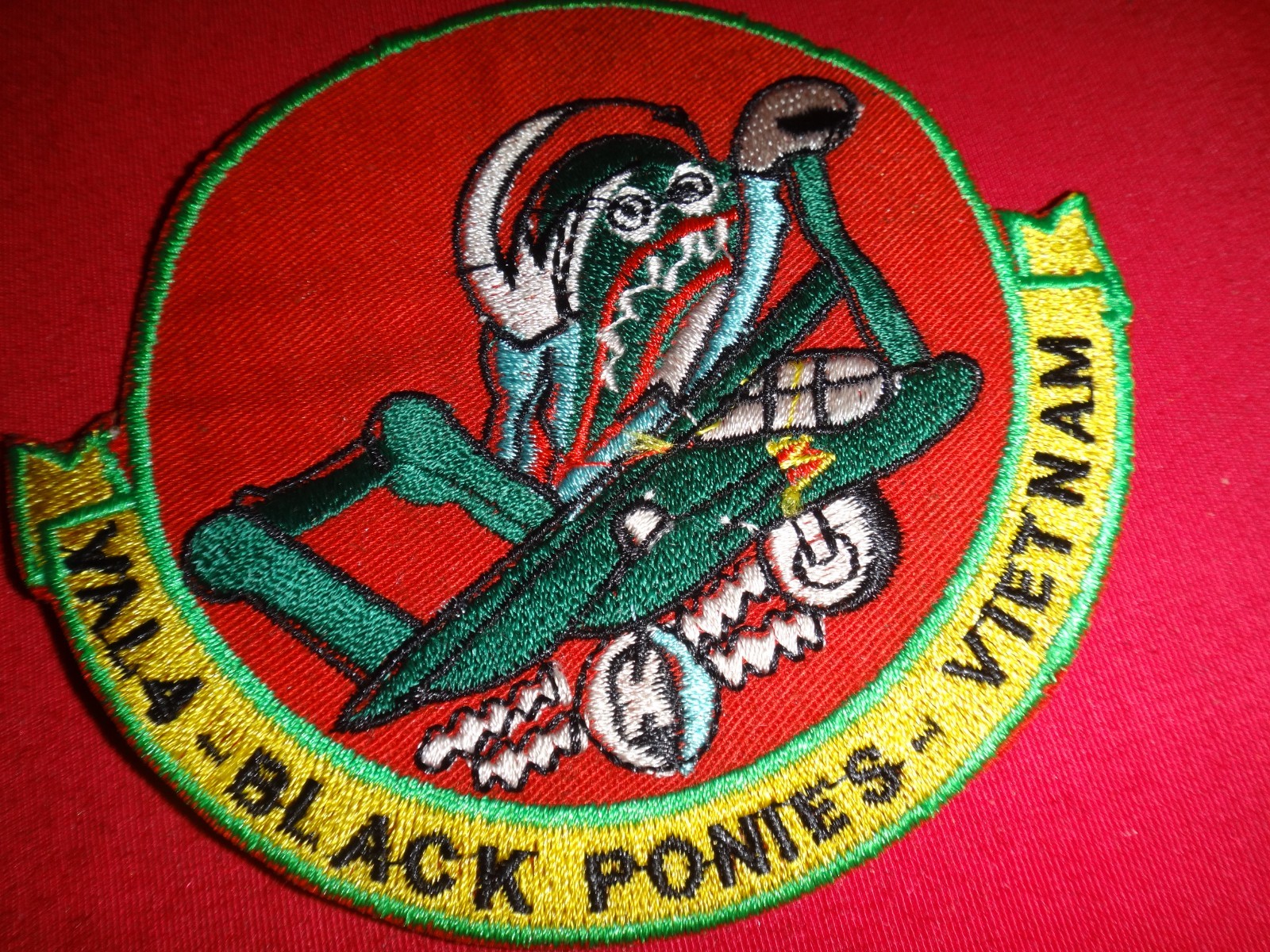 US Navy Light Attack Squadron VAL-4 BLACK PONIES Vietnam War Patch