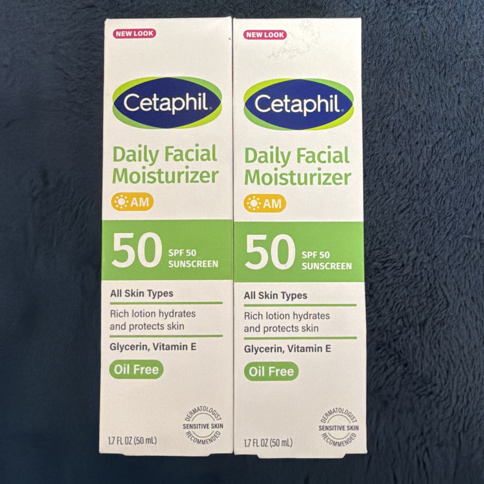 2xCetaphil Daily Facial Moisturizer with SPF 50+ - 1.7fl.oz