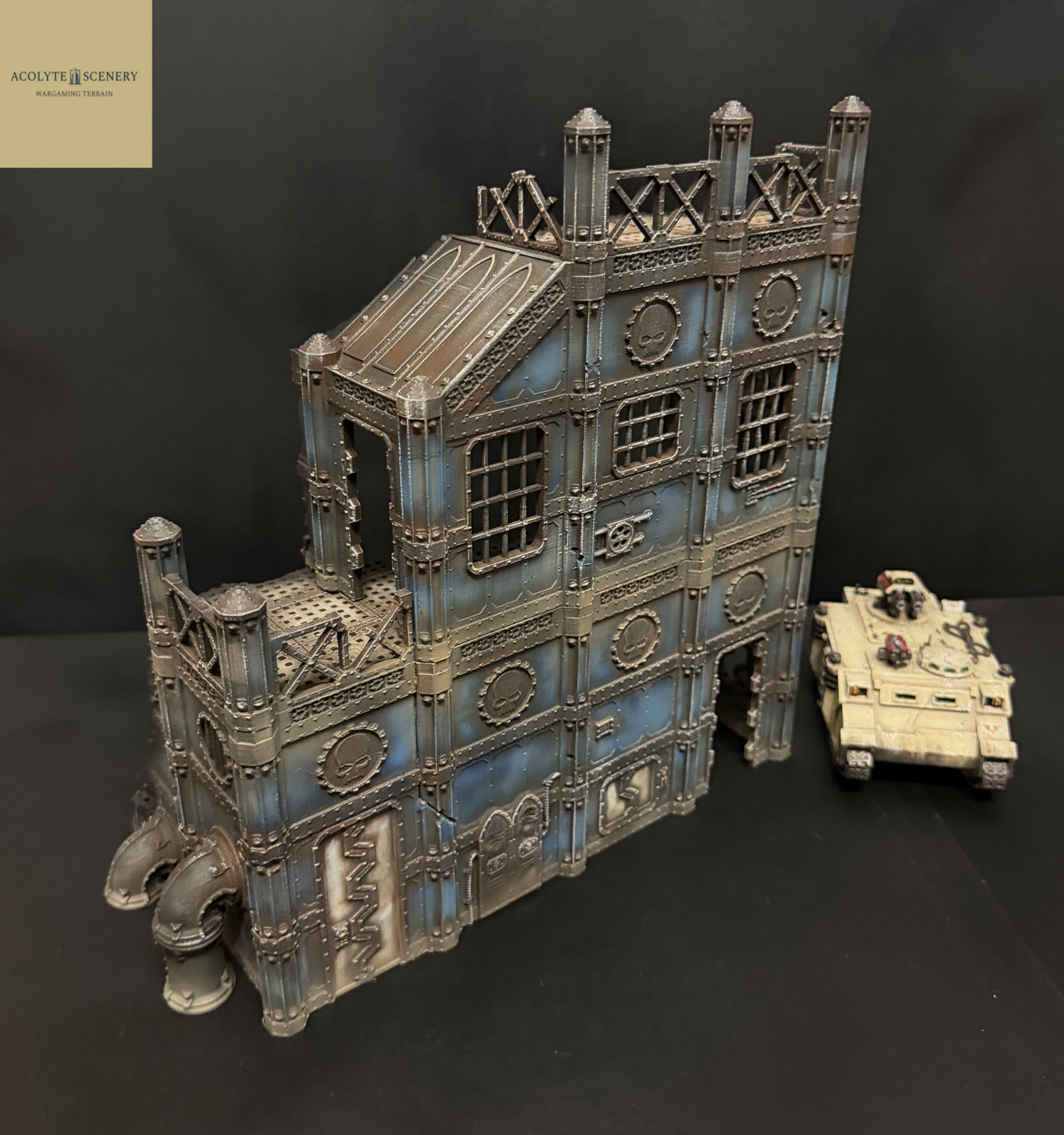 Wargaming Terrain Easy-Build 2 Storey Factory (R) compatible with Warhammer 40k