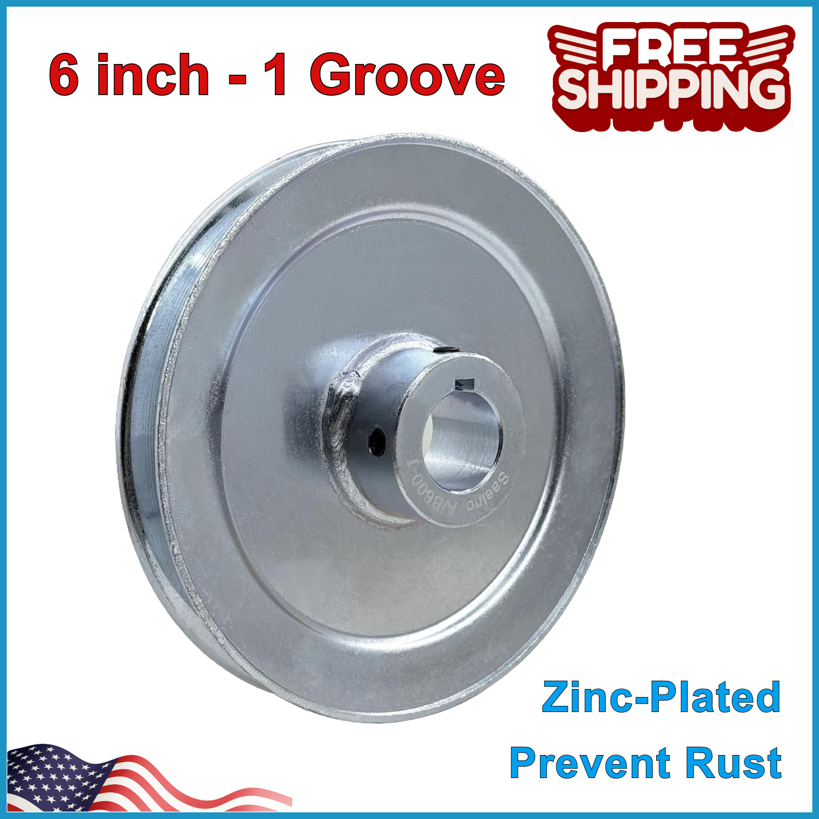 AB600-1 Single Groove Web Sheaves, 6" OD 1 inch bore v Belt Pulley, Motor Pulley