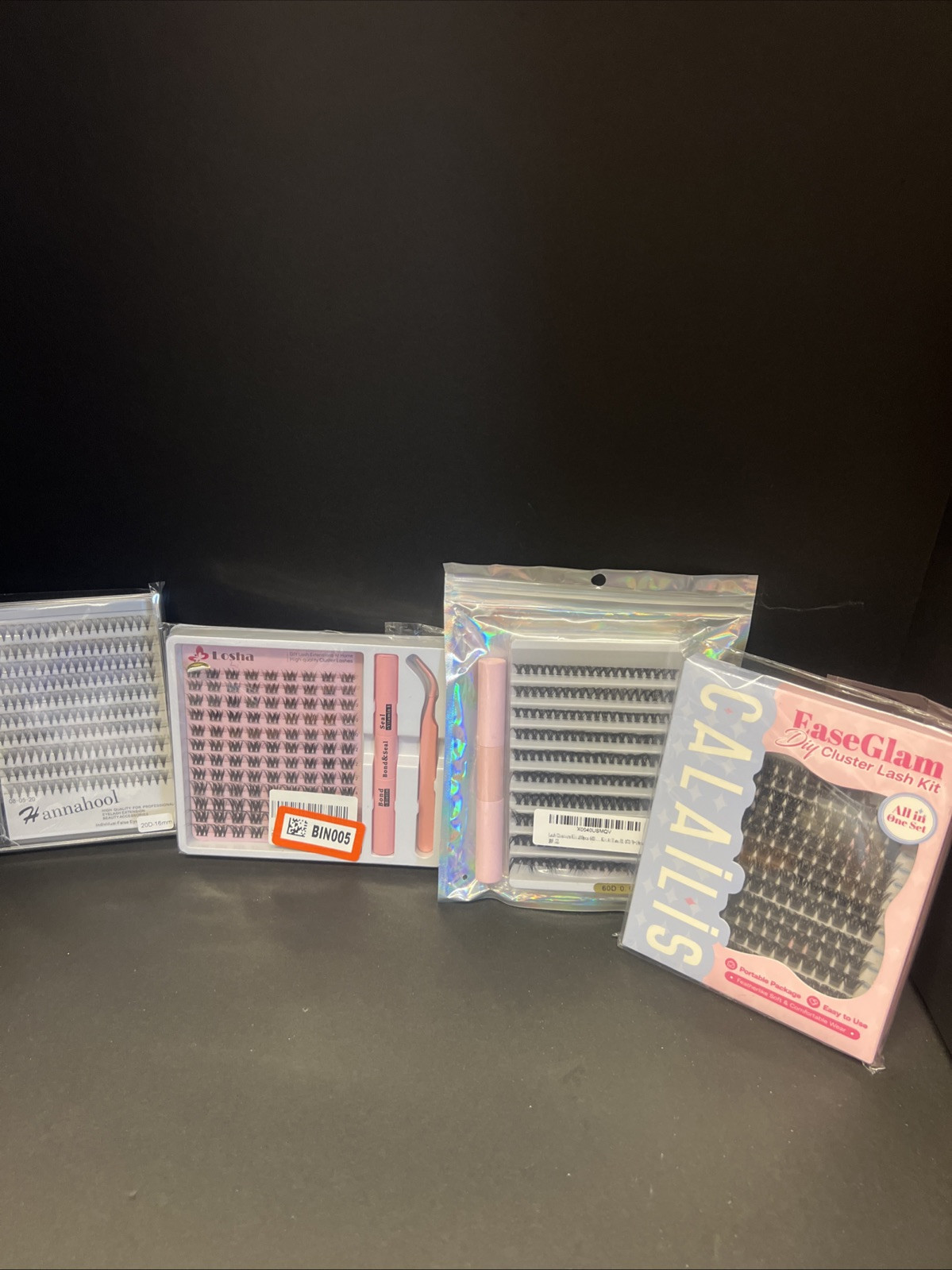 False Eyelashes Lot: 4 Packs