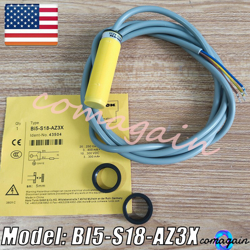 For Turck BI5-S18-AZ3X BI5S18AZ3X Inductive Proximity Switch Sensor Sn=5mm