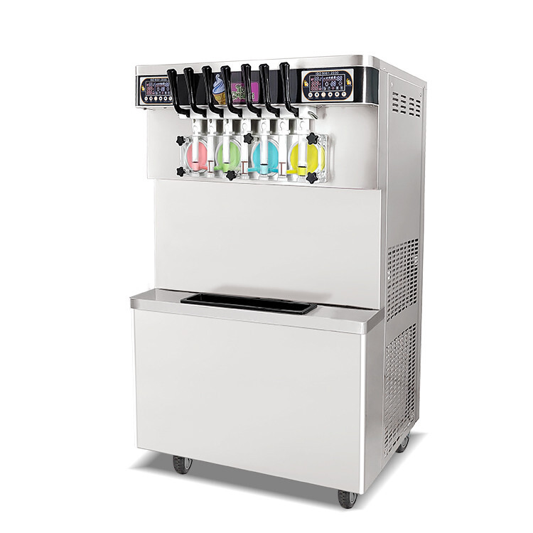 Kolice commercial ETL 7 flavors 4+3 mixed flavors soft serve ice cream machine