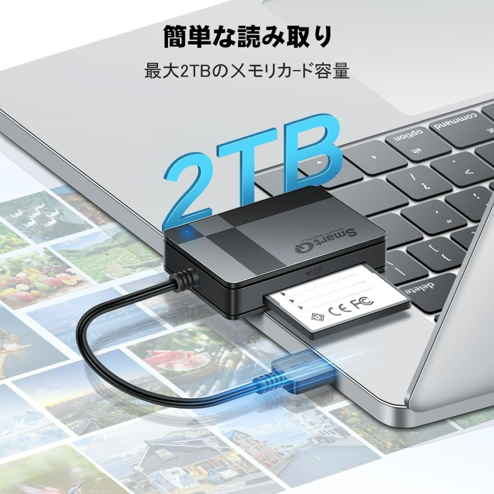 USB 3.0 Memory Card Reader Adapter for SD Micro SD MS CF Cards Compatible with
