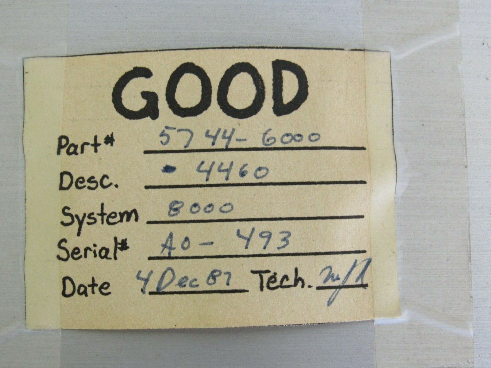 KEVEX PULSE PROCESSOR MODEL 4460, P/N 5744-6000, FROM KEVEX 8000 X-RAY COMPUTER