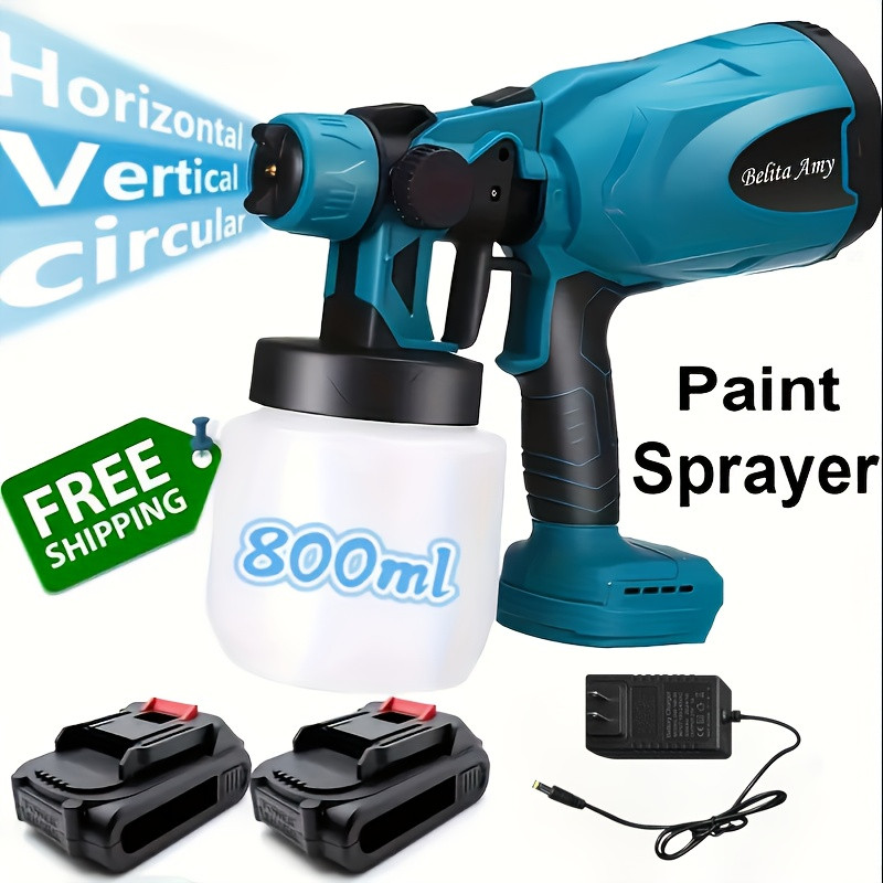 High Pressure Paint Sprayer Electric Airless HVLP Spray Gun,3 Spray Patterns DIY