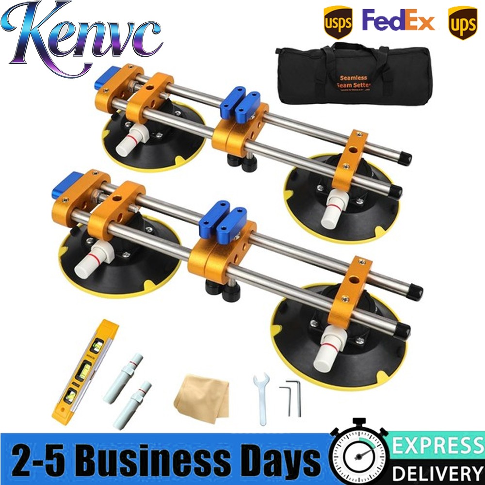 2 Pack Seamless Seam Setter with Vacuum Suction Cups for Tile, Stone, Granite