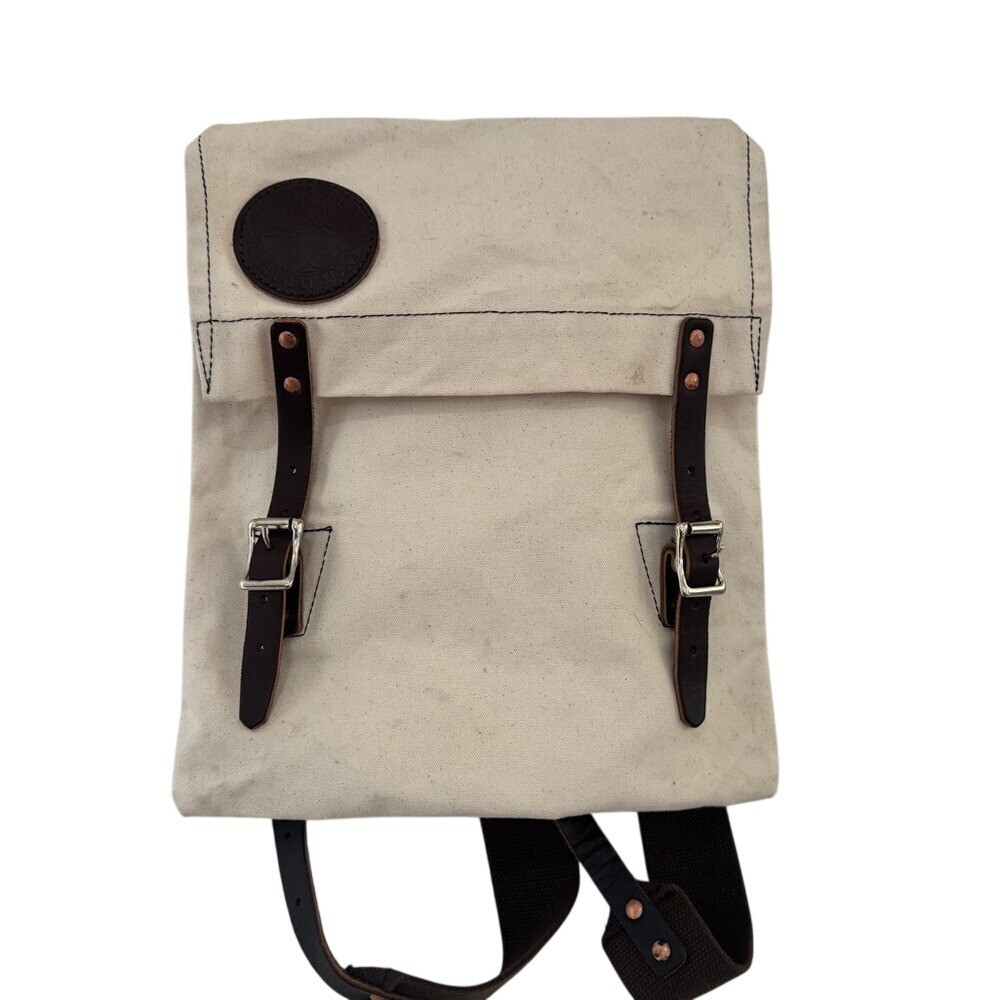 Duluth Pack Monarch Canvas Backpack w/ Leather Accents Vintage