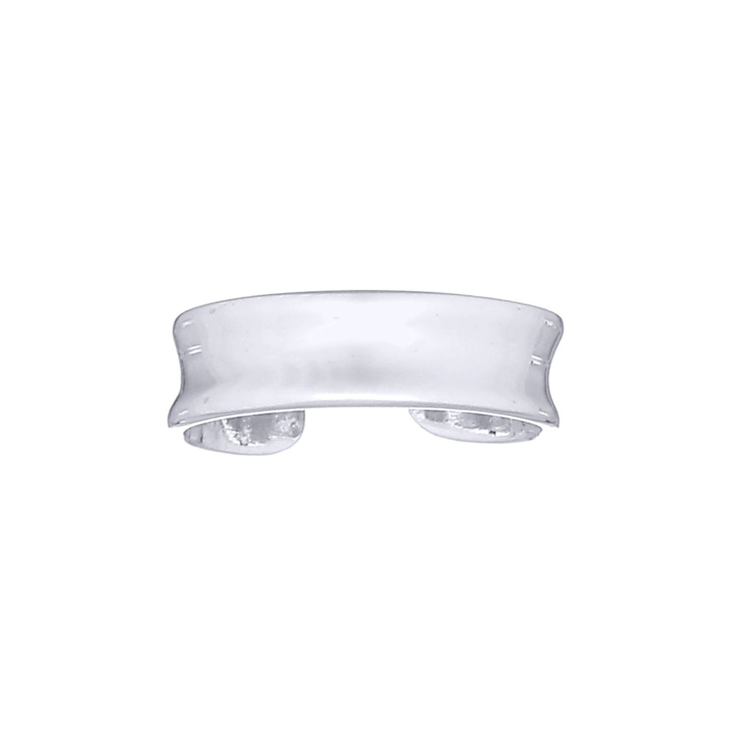 Silver Jewelco London Concaved Toe Ring