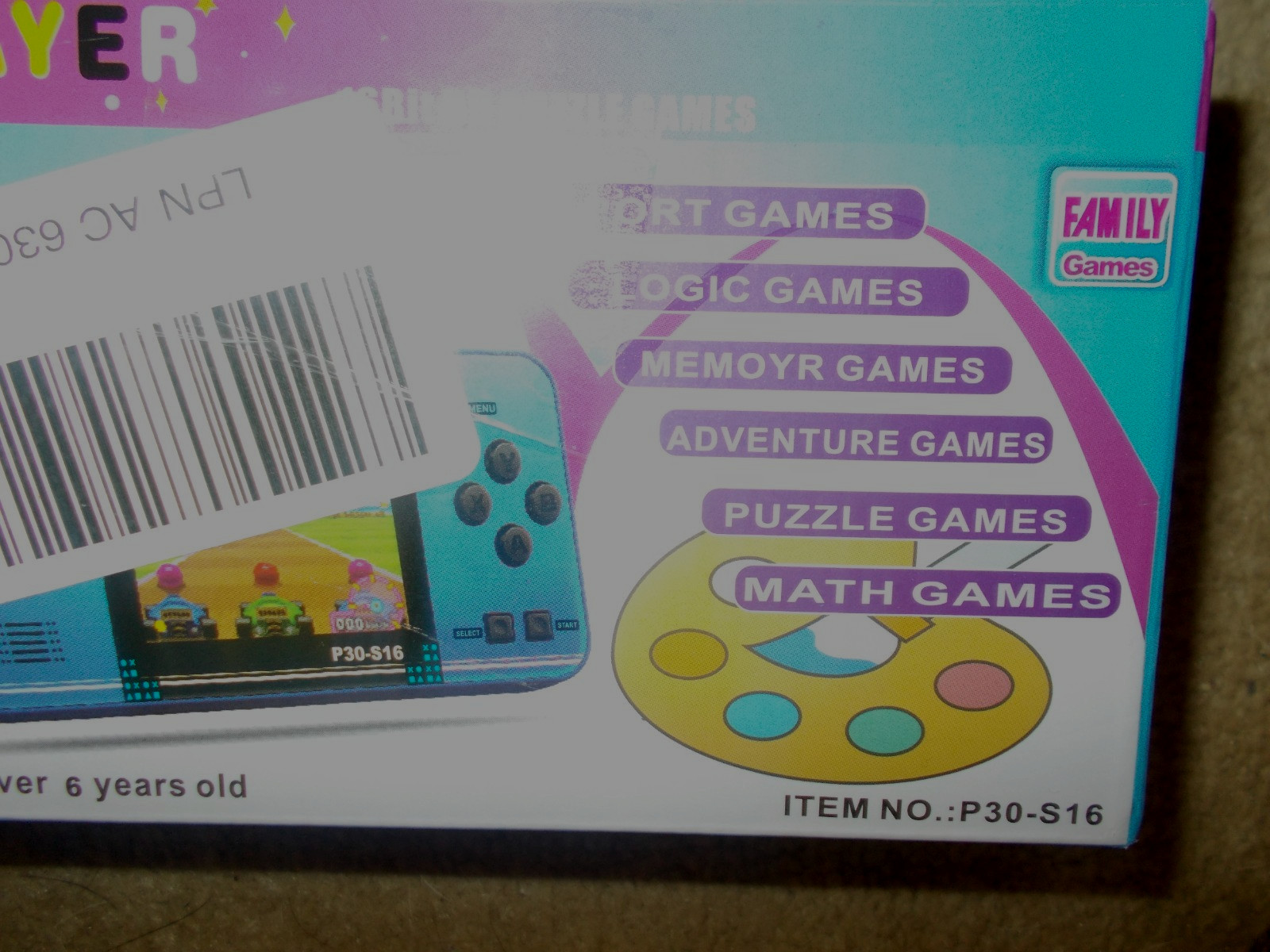 16bit HD 220 Puzzle Games Handheld Fun Player