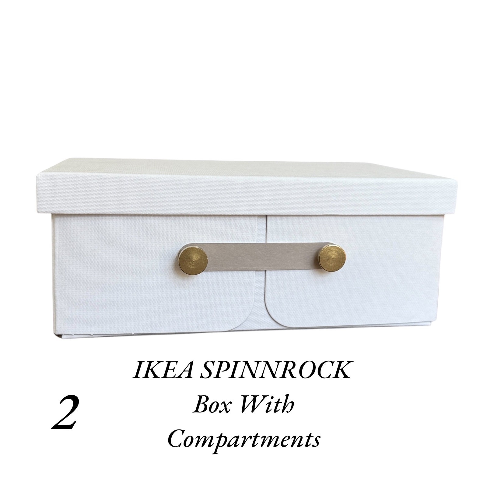 IKEA SPINNROCK Box with Compartments, White, 12 ½x9 ¾x4 " (Set of 2)