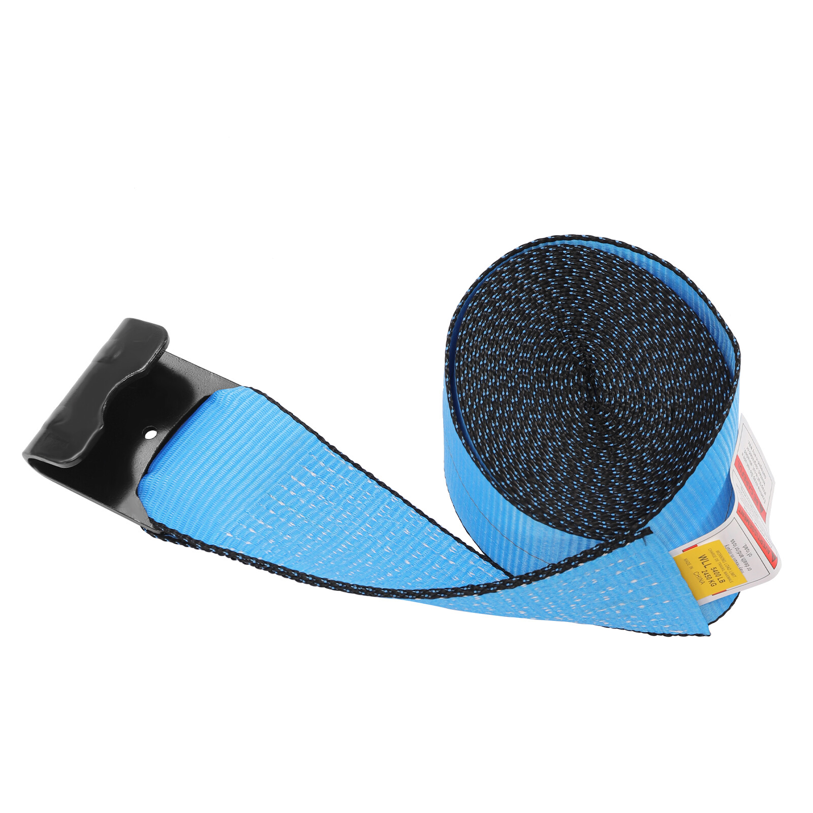 10 pcs 4 inch x 30 Feet Winch Straps Tie Down With Flat Hook Cargo Control Blue
