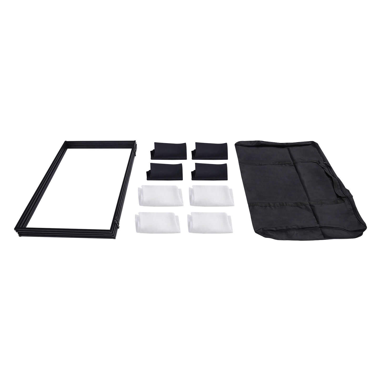DJ Event Facade Portable Foldable 4-Panel Light Metal Frame Booth With Carry Bag