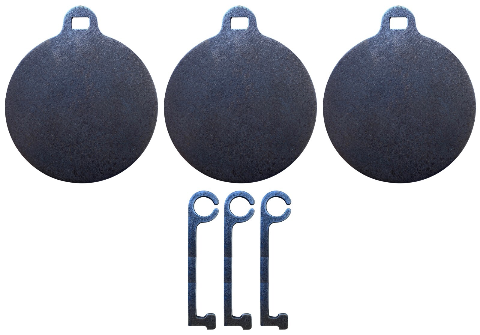 3/8" AR500 Know Your Limits 8" Round NRA Interlocking Steel Shooting Targets 3pc