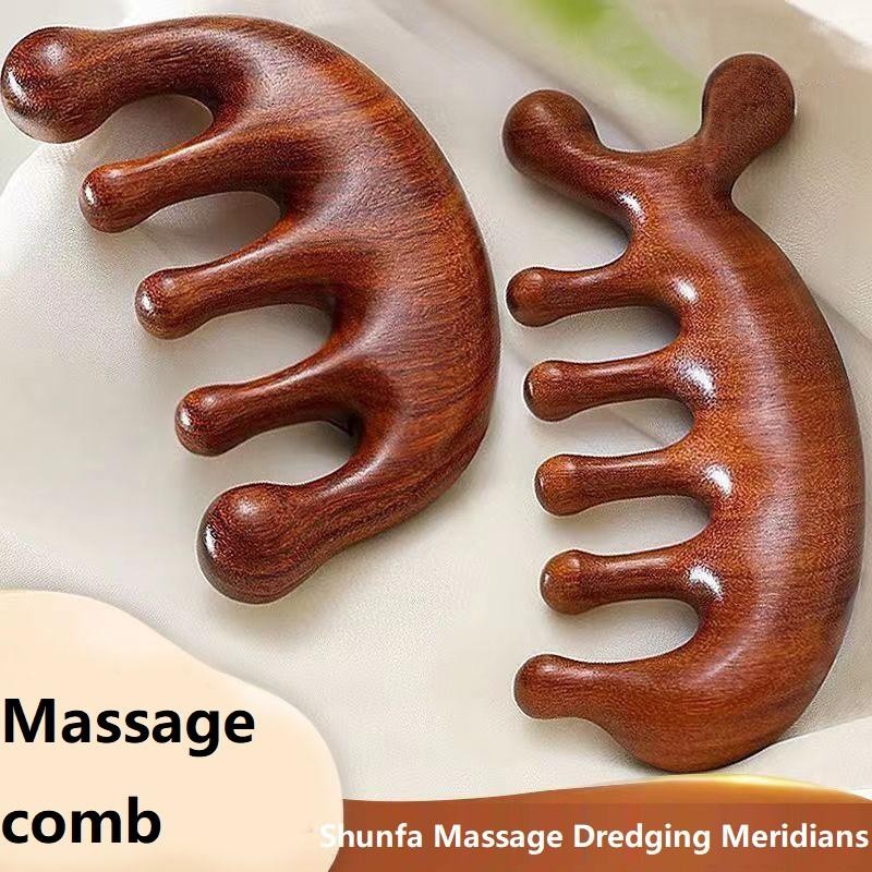 Wooden Scalp Massage Comb Head Oil Massager Hair Care Relaxation Therapy Tool