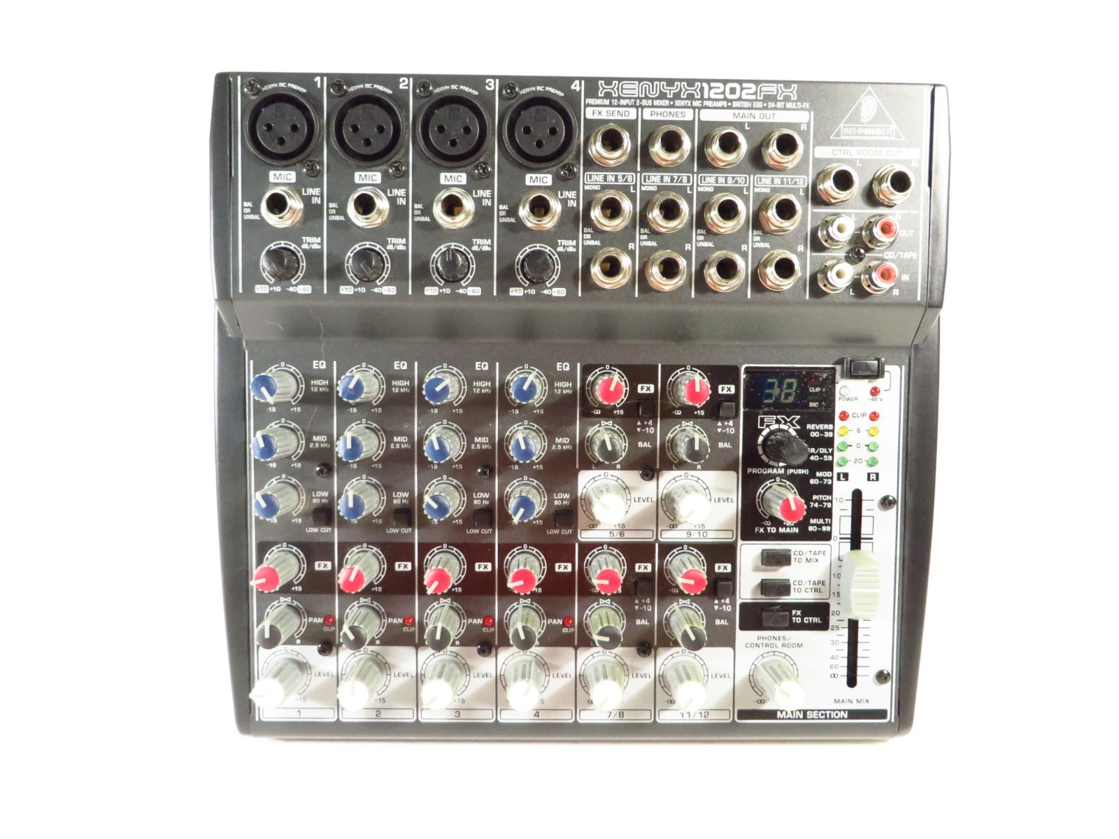 Behringer XENYX 1202FX 12 CH Mixer Only (No Cords) - Black/Gray