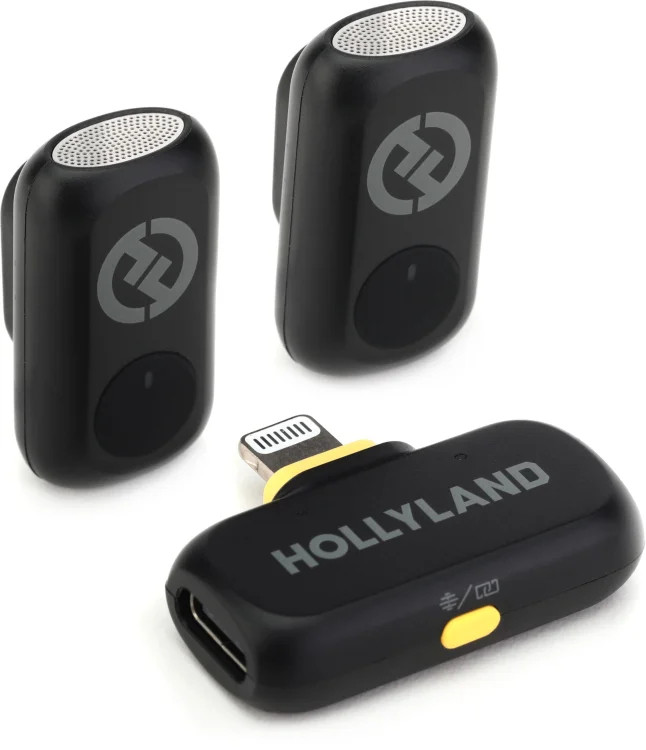 Hollyland LARK A1 Mini Duo Lightning Wireless Microphone System - Space Gray