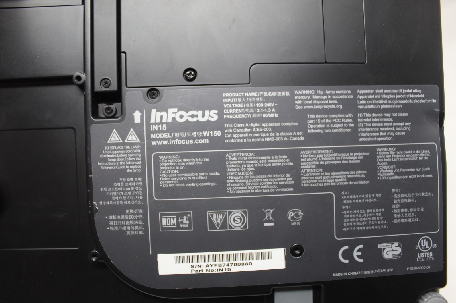 Infocus In15 W150 Slim Projectors