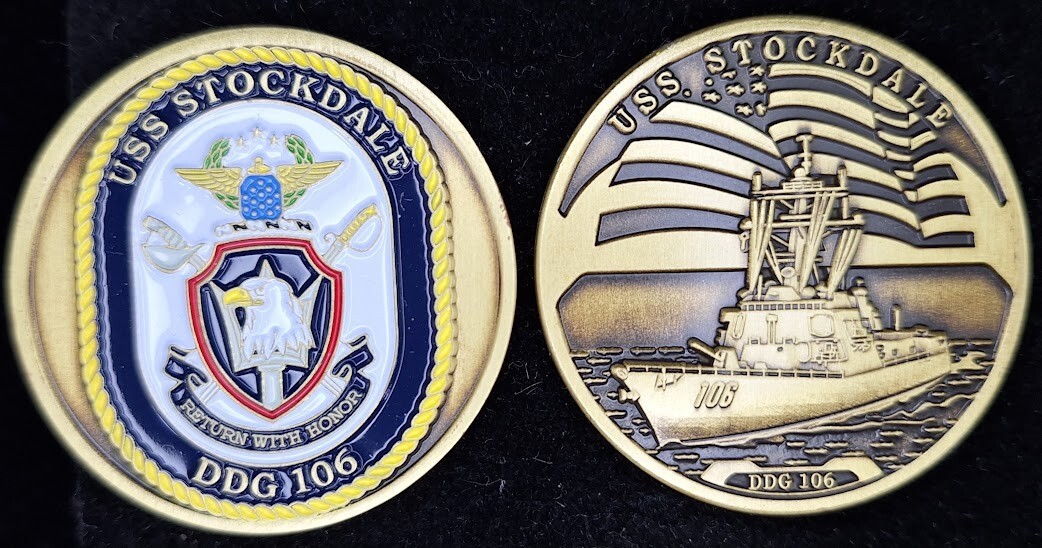 DDG-106 USS STOCKDALE - Navy Challenge Coin