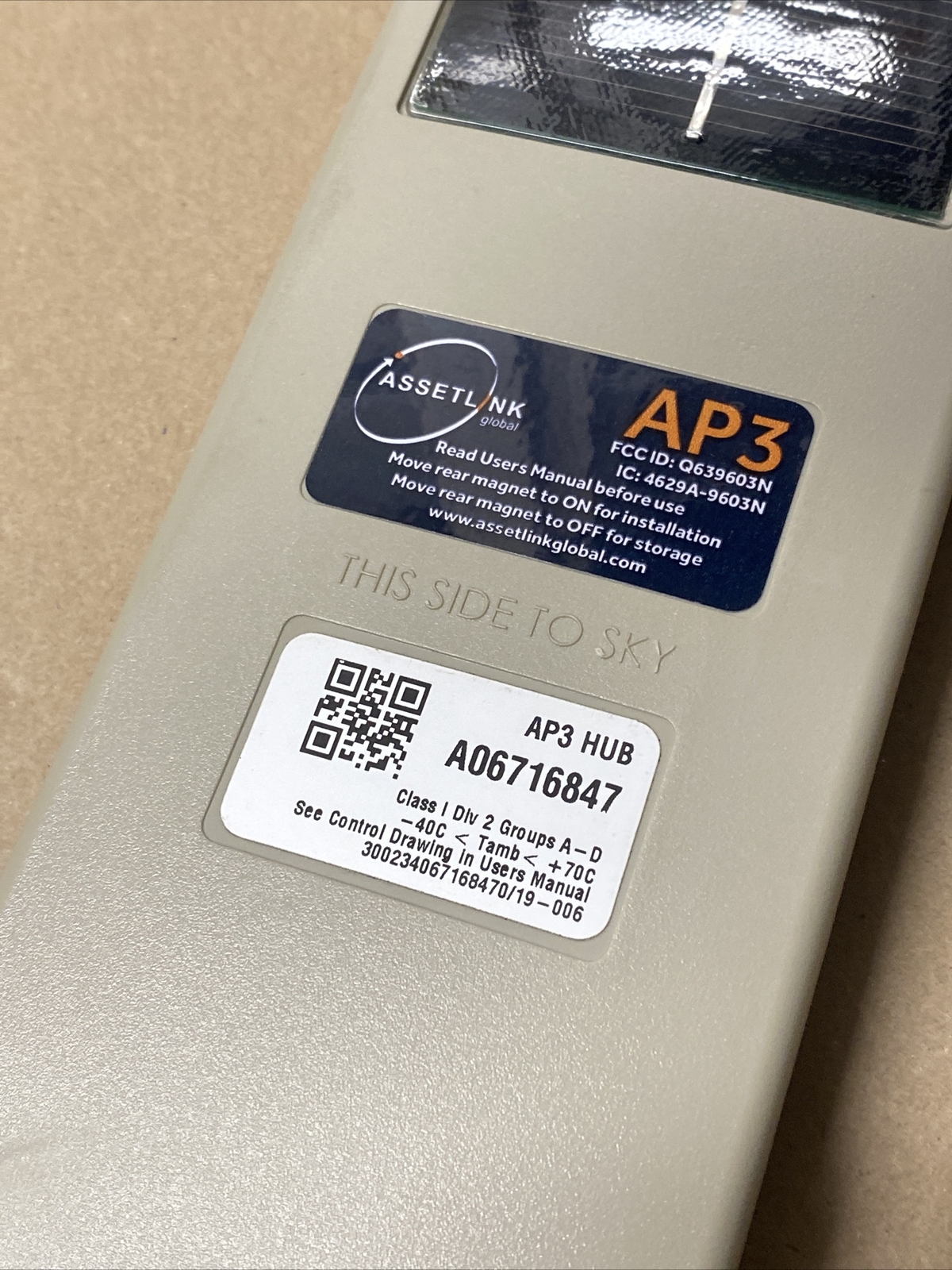 ASSET LINK GLOBAL AP3 HUB TRACKER, IRIDIUM SATELLITE, GPS, SENSOR GATEWAY