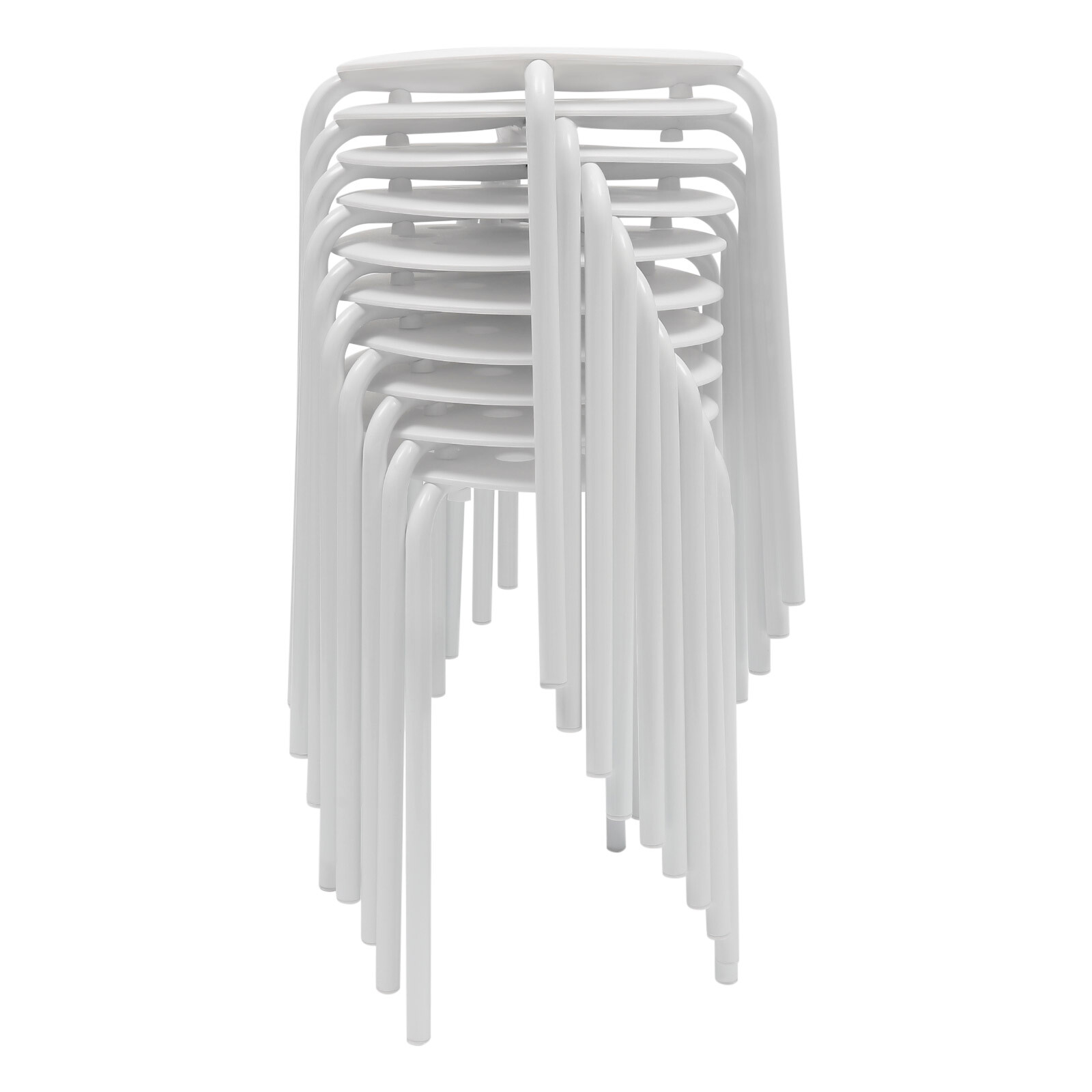 10 Pack Stacking Stools - Versatile Plastic Seating for Home, Office & Garden