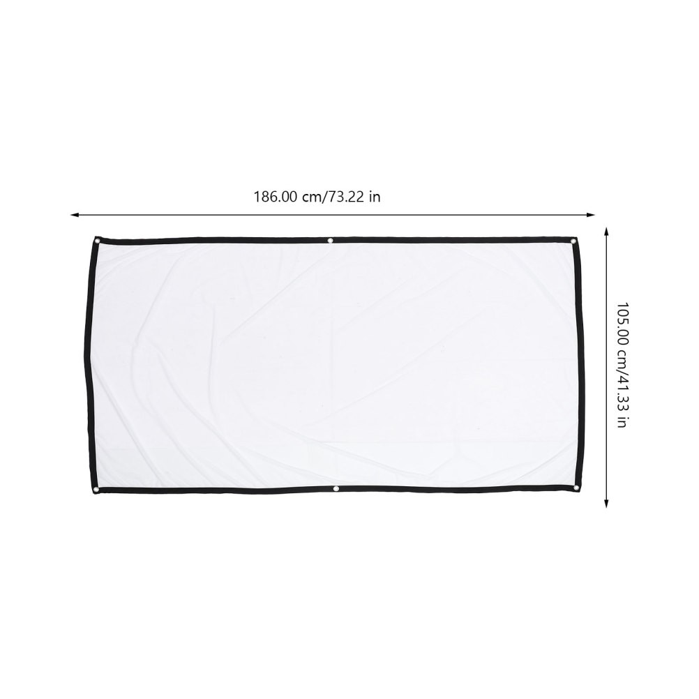 Foldable Home Use Projector Screen White Durable Polyester Material Easy Setup