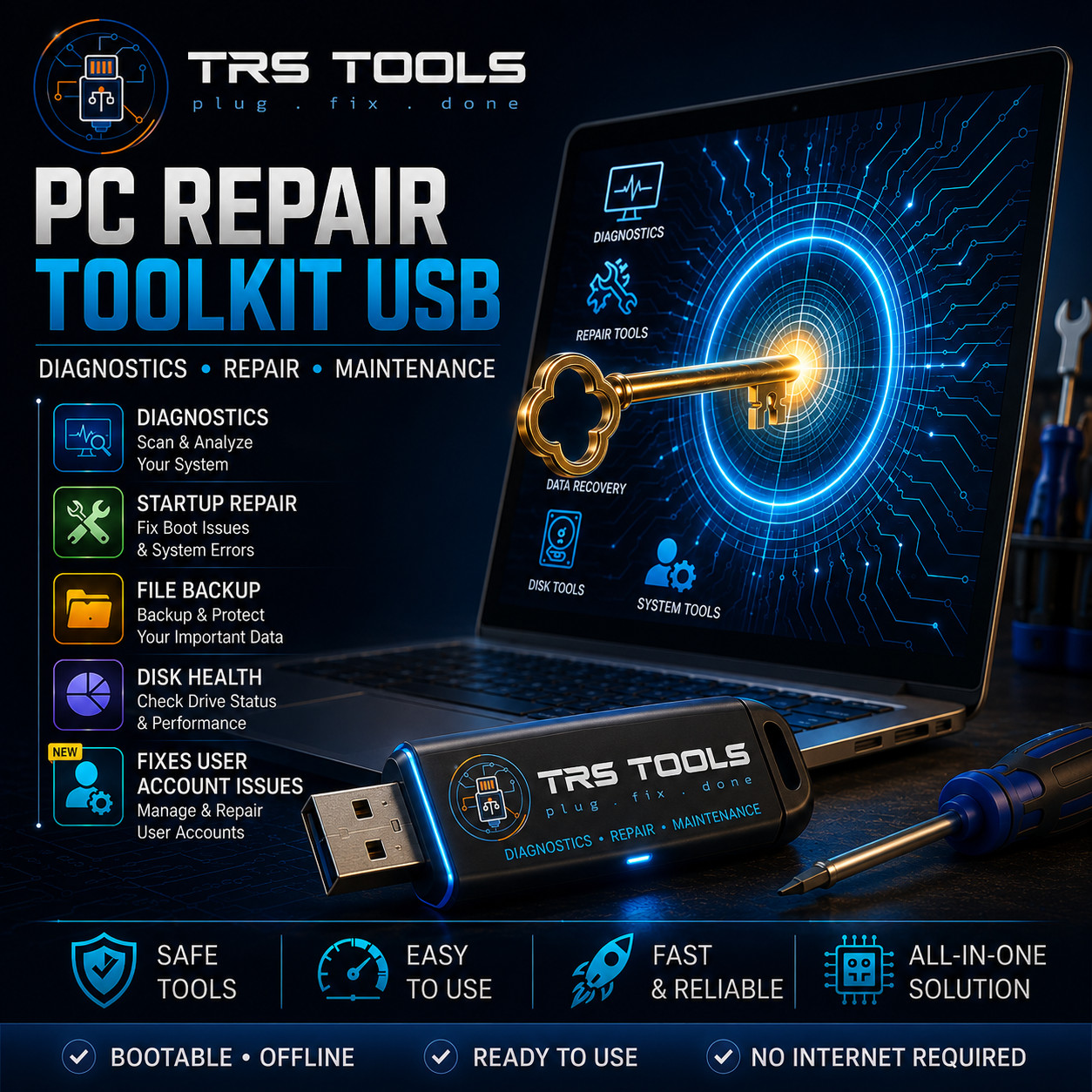 PC Repair Toolkit USB 2026 – User Account Tools