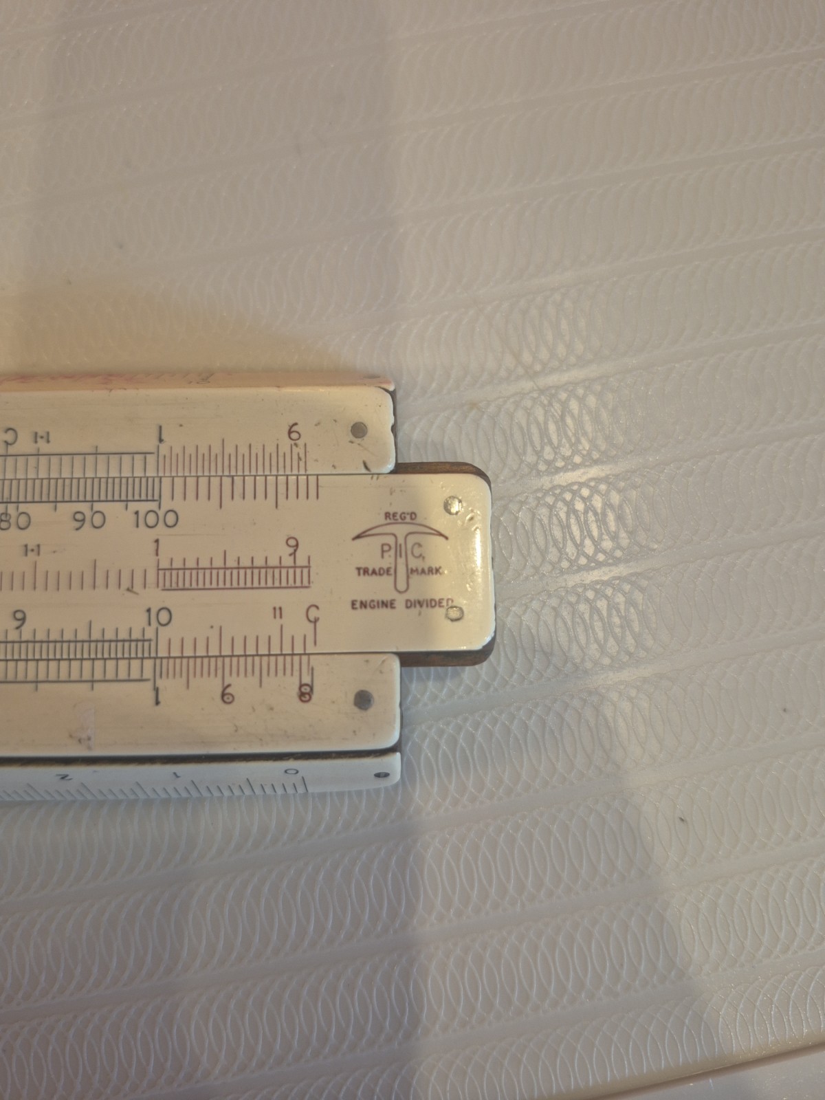 Vintage PIC Engine Divider Slide Rule With Cursor Engineering Calculator Tool