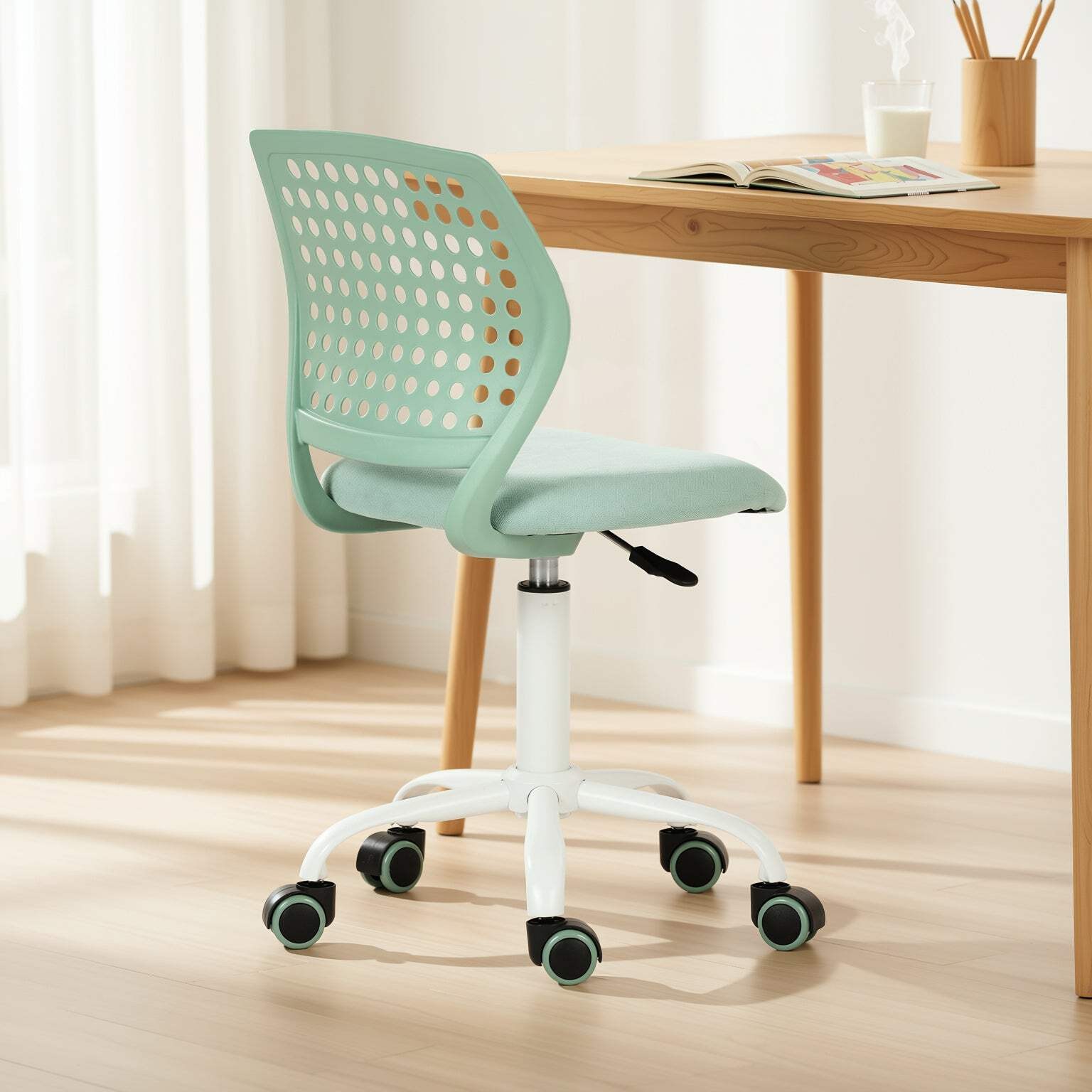 Javis Adjustable Swivel Task Chair with Wheels and Ventilated Back