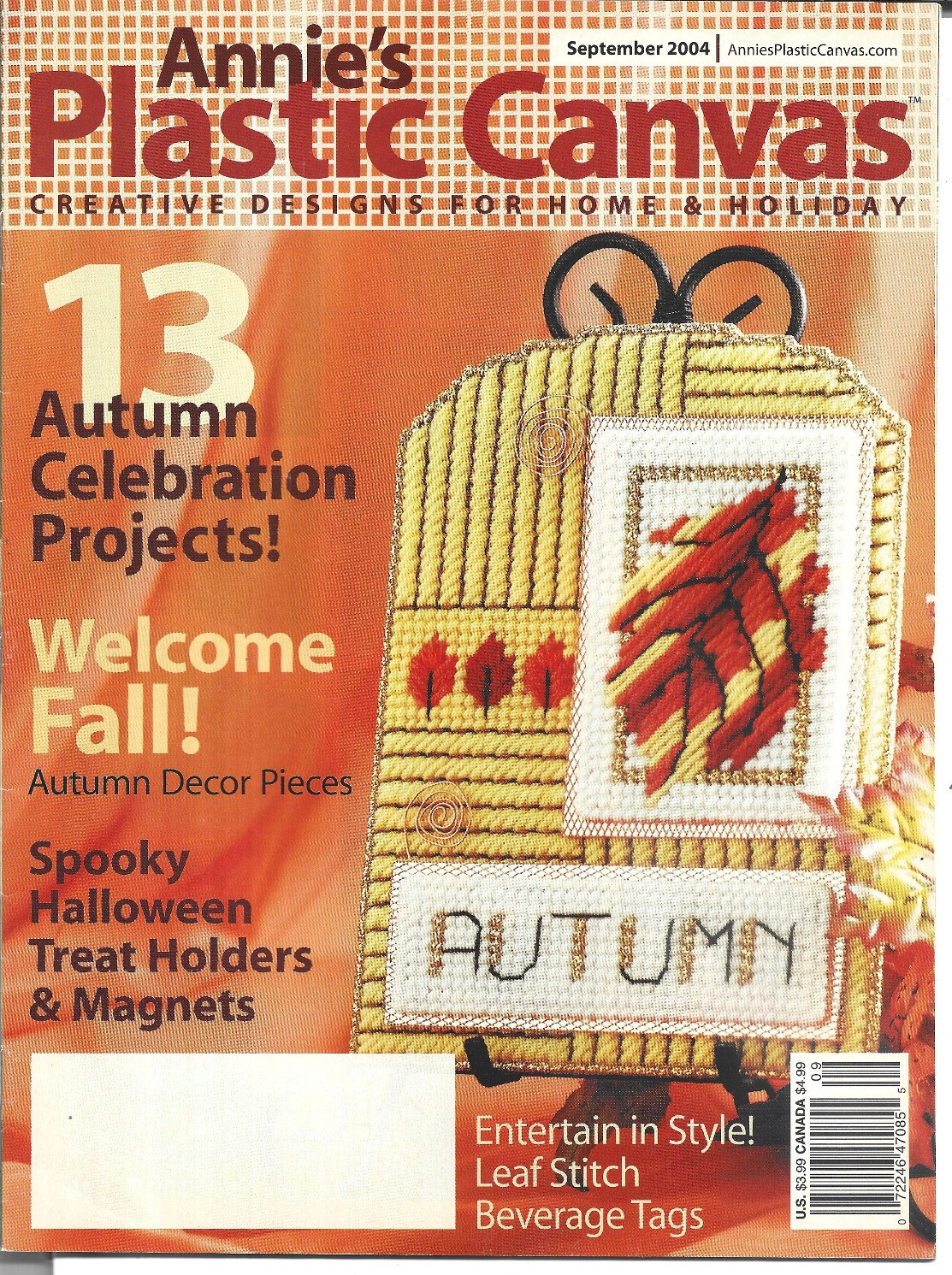 Annie's Plastic Canvas September 2004 Magazine Pattern Issue 13 Projects