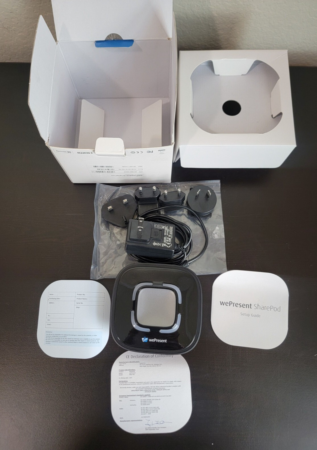 WePresent SharePod WHE-100 Wireless Presentation HDMI Screen Sharing Adapter