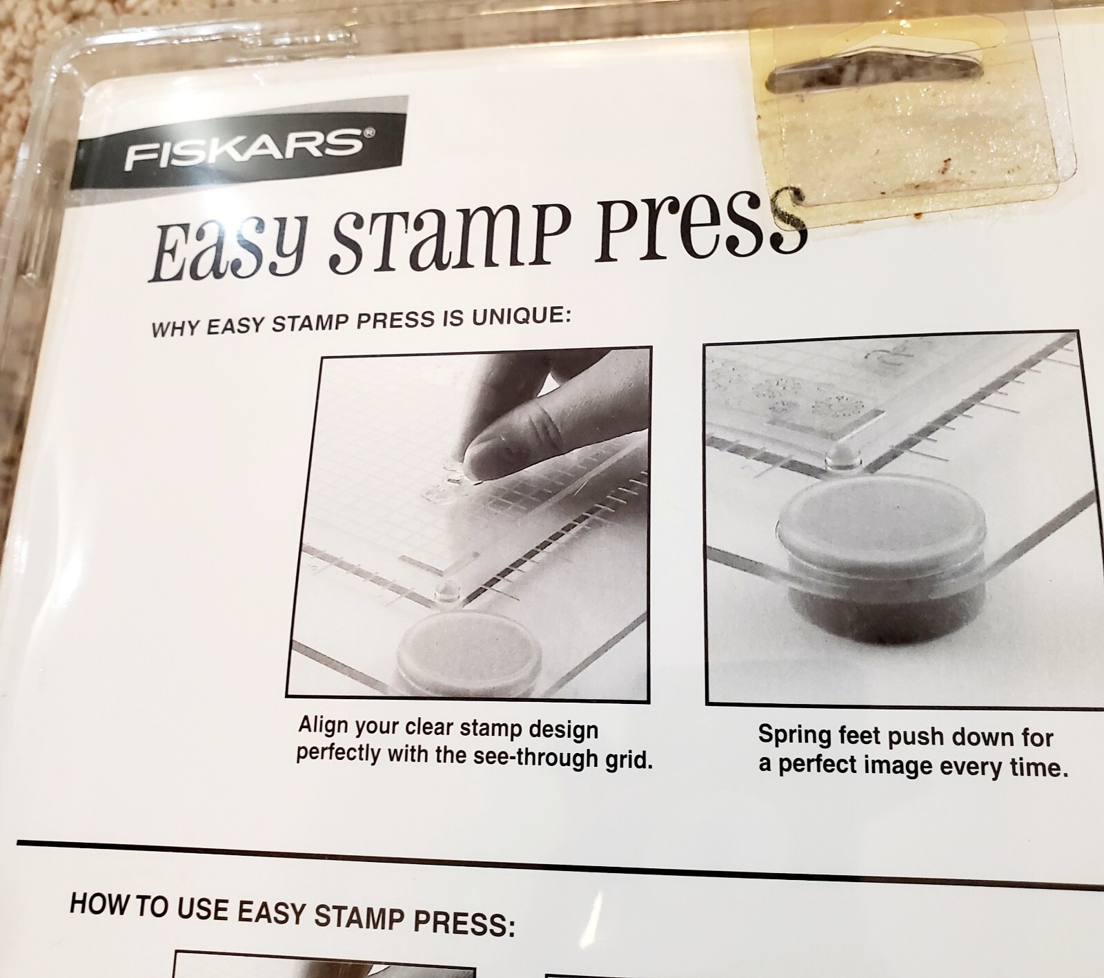 Easy Stamp Press by Fiskars Perfect Image Every Time Borders Picture Frames More