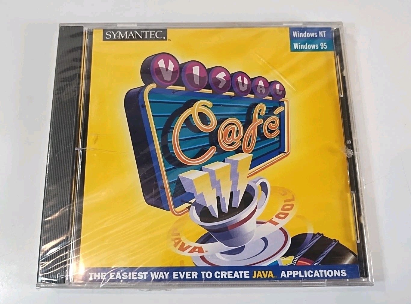 RARE Visual Cafe Windows NT 95 Symantec Java 1996 Sealed/New Vintage PC Software