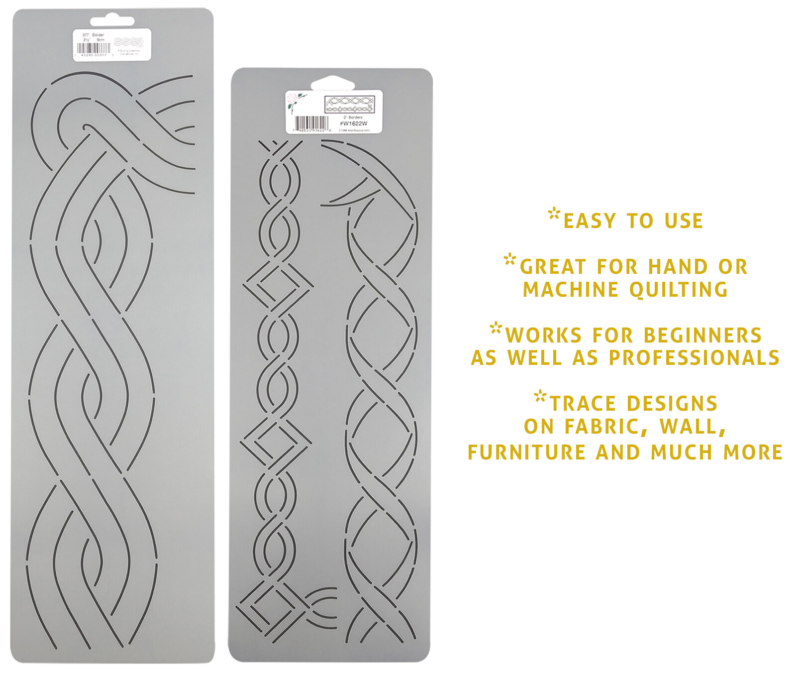 Quilting Stencils Chain Rope Cable Border Corner Quilt Patterns Plastic Template