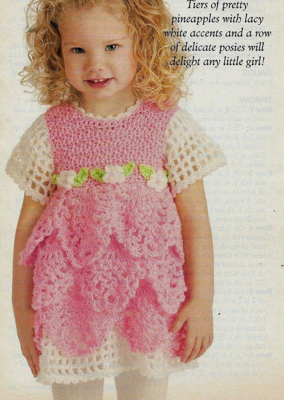 BELOVED BABY DRESS 3 SIZES DIGEST SIZE CROCHET PATTERN INSTRUCTIONS