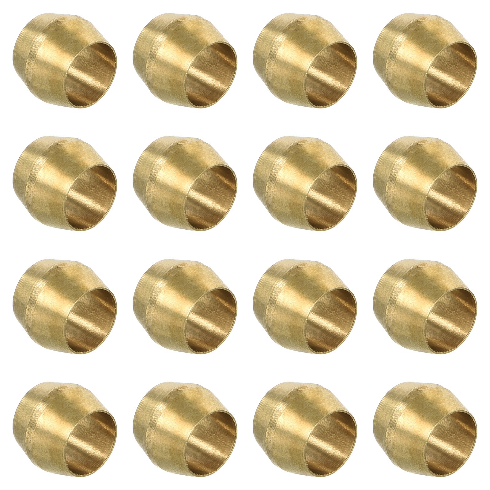 3/16" ID Brass Compression Sleeve Ferrules, 16 Pcs Brass Compression Fittings