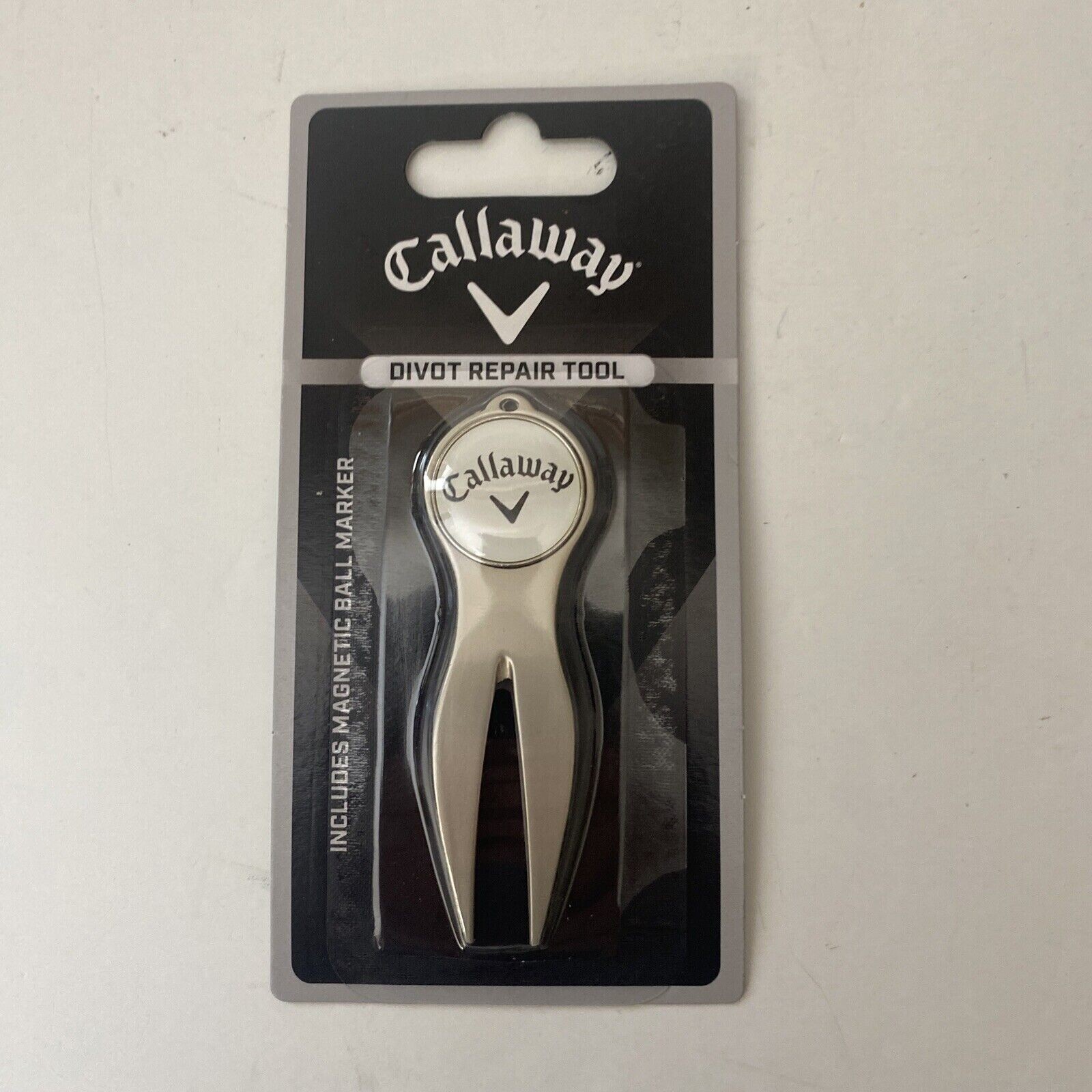 Callaway Golf Stainless Steel Divot Repair Tool with Magnetic Ball Marker