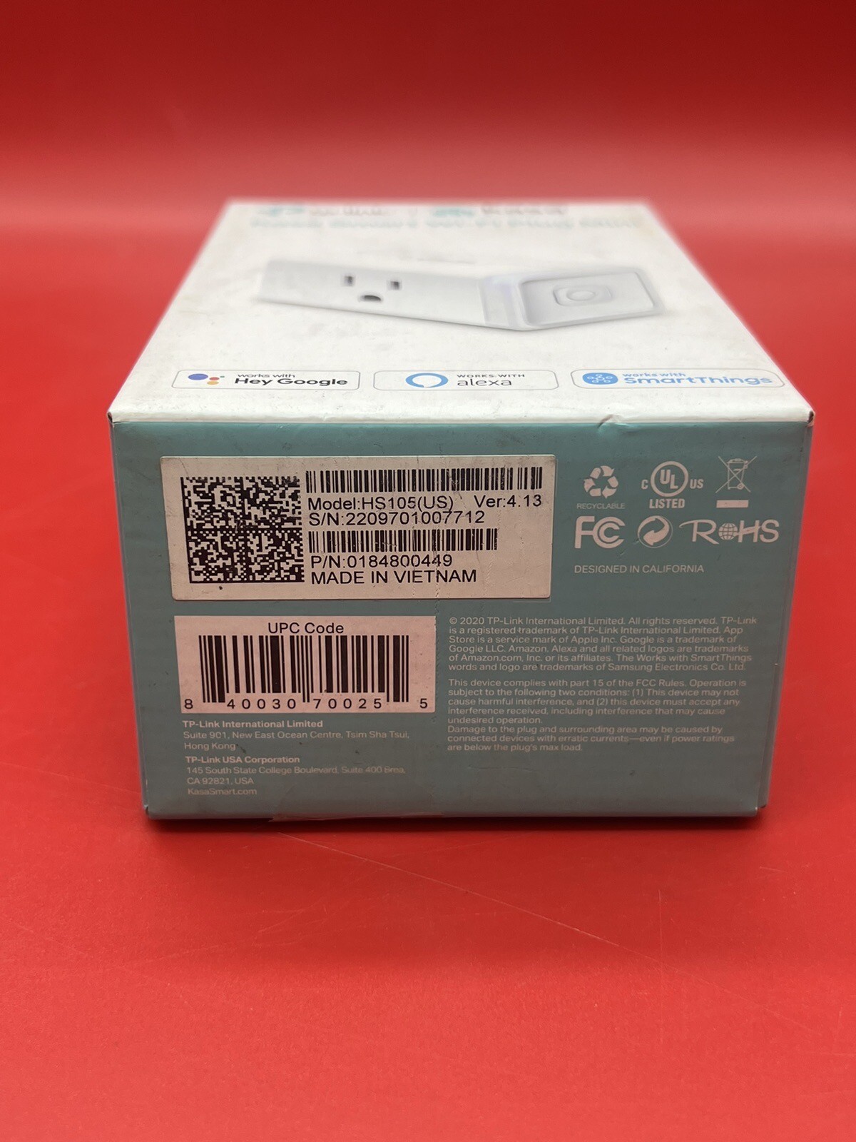TP-LINK HS105 Plug-In Socket Controller NEW