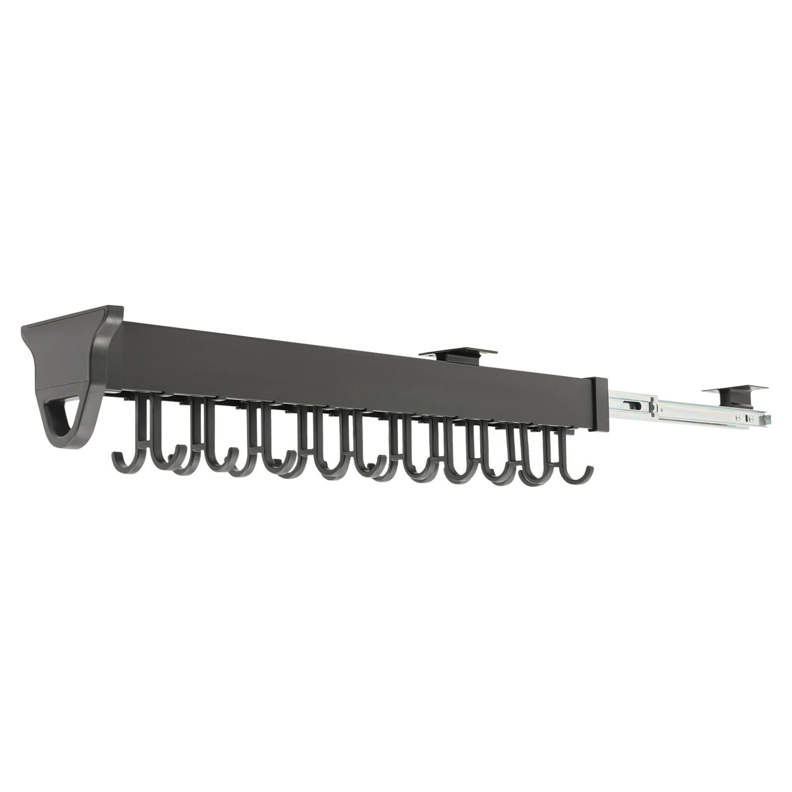 Wall Organizer with 20 Hooks for Brooms/Mops/Clothes Extendable Pull Out