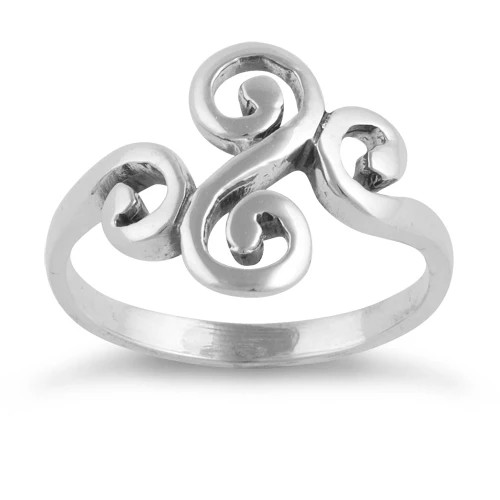 925 Sterling Silver Swirl Ring