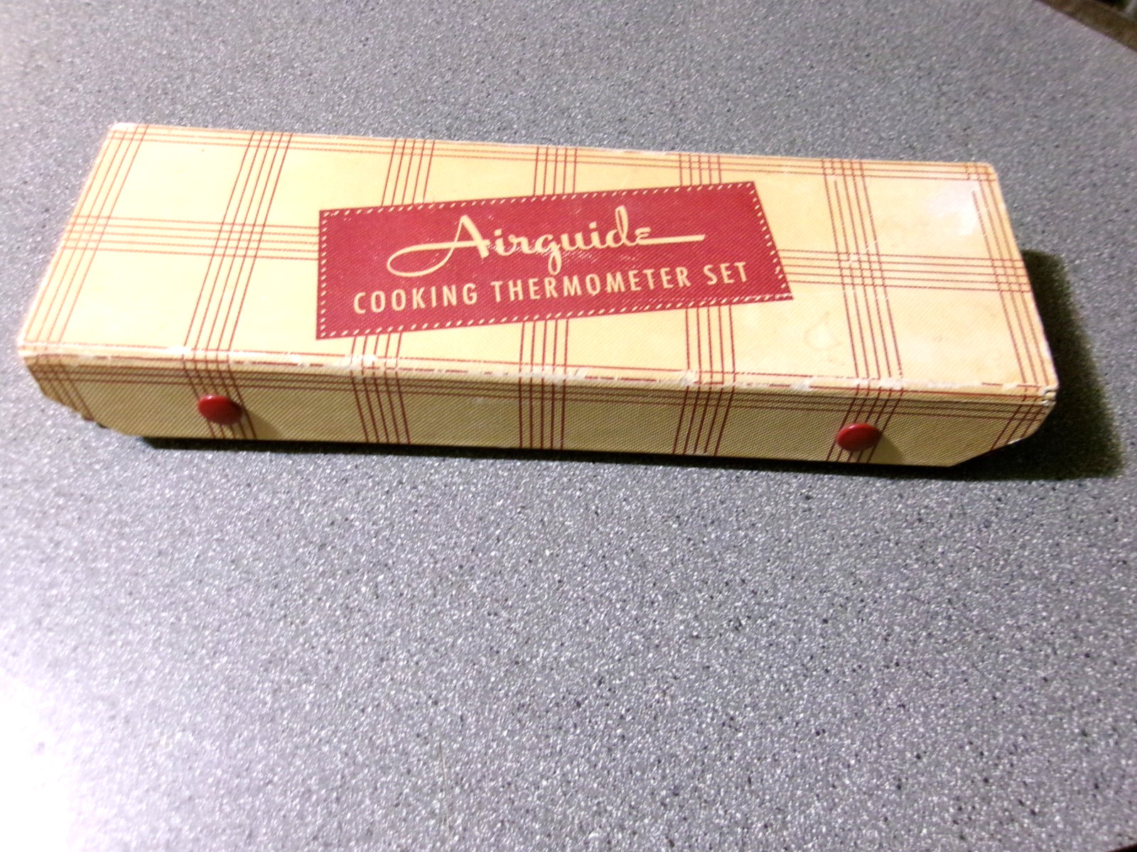 Vintage Airguide Cooking Thermometer Set #808 USA gBo