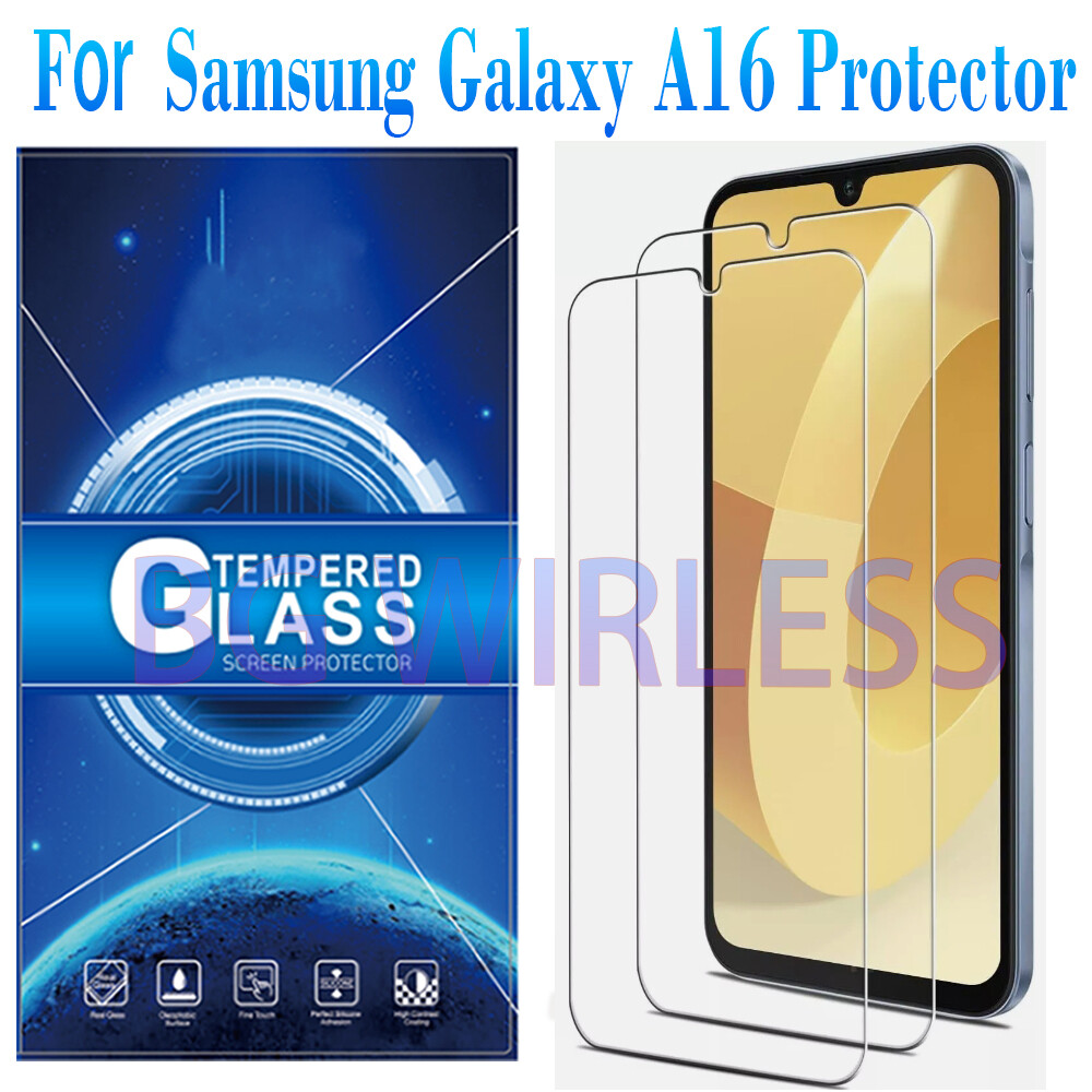 2PACK  For Samsung Galaxy A16  Clear 9H Tempered Glass Screen Protector Cover