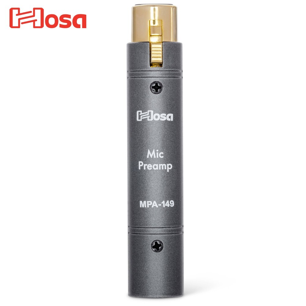Hosa MPA-149 Microphone Preamp XLR Female to XLR Male