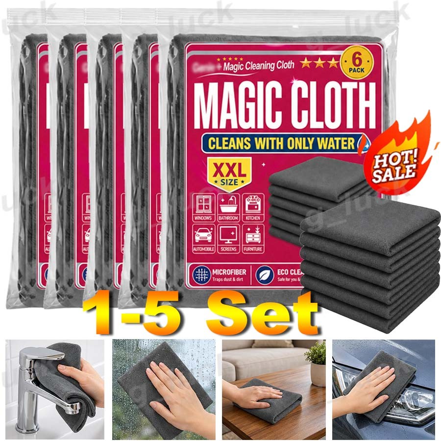 5x Genie Magic Cleaning Cloth 6-Pack,Microfiber Cleaning Cloths,Reusable ~20%OFF