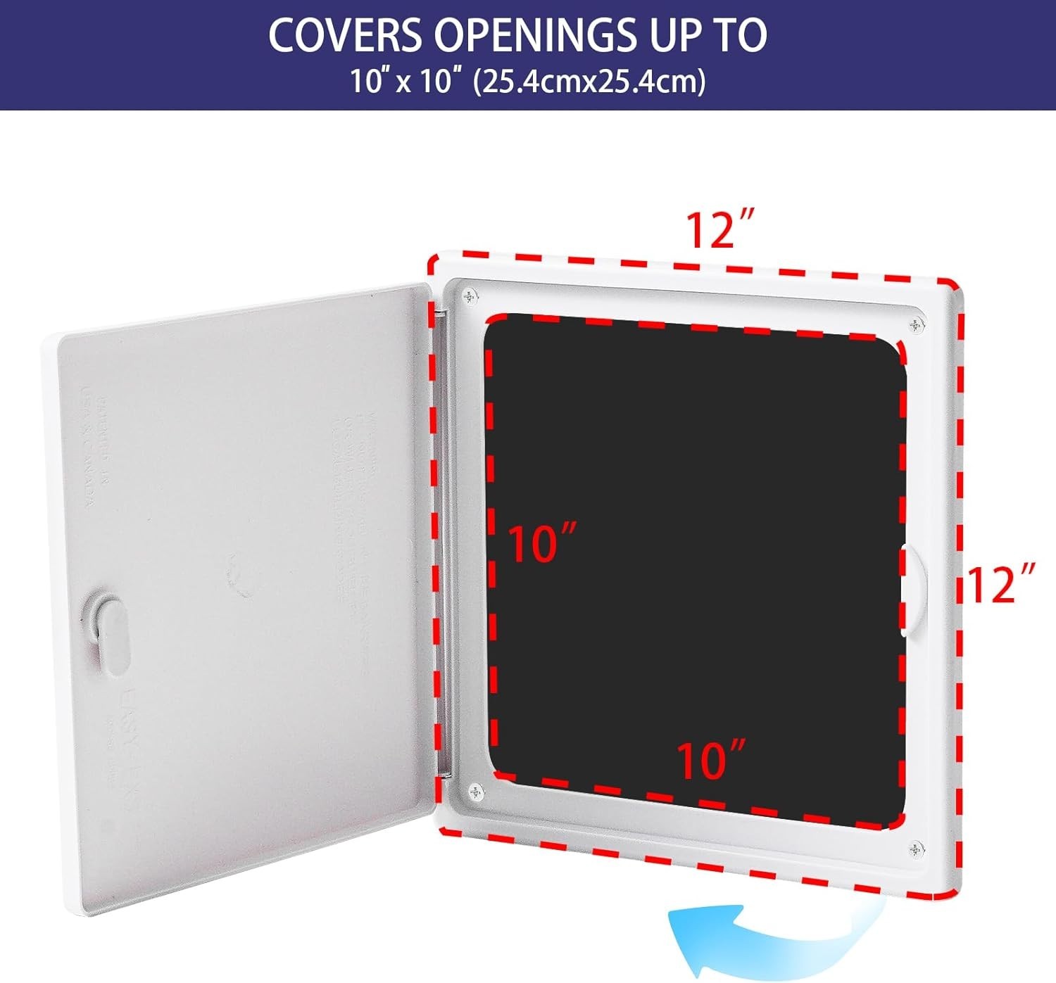 Durable White 12x12 Access Panel with Door for Plumbing & Electrical Access